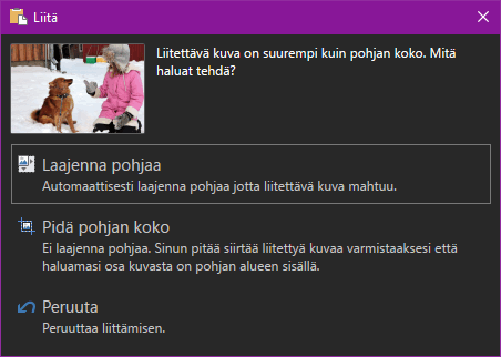 Liitä kysymys